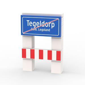 Minibuild - Plaatsnaambord met Gemeentenaam Einde Markering