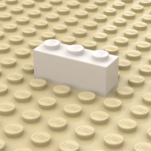 Steen 1x3 Wit Personaliseren (3622)