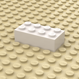 Steen 2x4 Wit Personaliseren (3001)