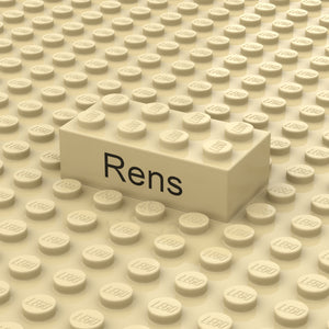 LEGO bricks with text 2x4 white