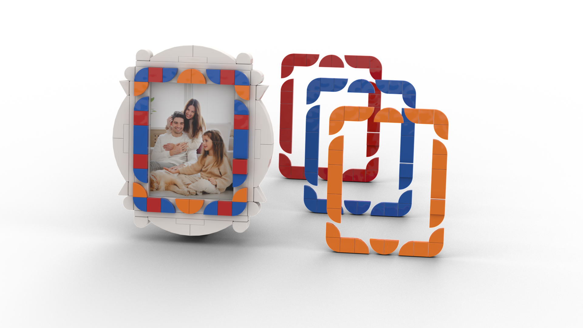 LEGO® 6x8 Puzzelfoto met Lijst - Retro
