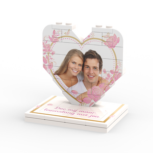 Hart Middel - Gouden Hart Kader + Bodemtekst