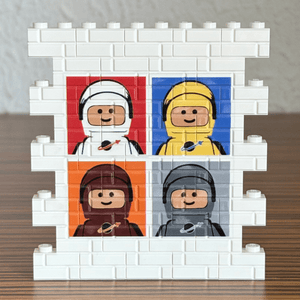 Ziegelwand Groß Weiß - 41 Ziegel