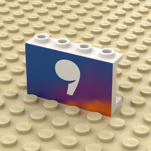 LEGO Panel white 1x4x2 with photo