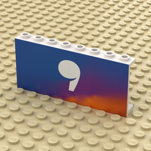 LEGO Panel white 1x4x3 double wide