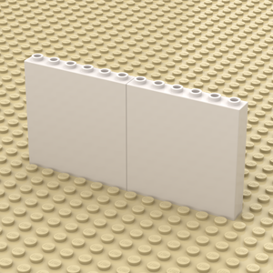 LEGO Panel white 1x6x5 double wide