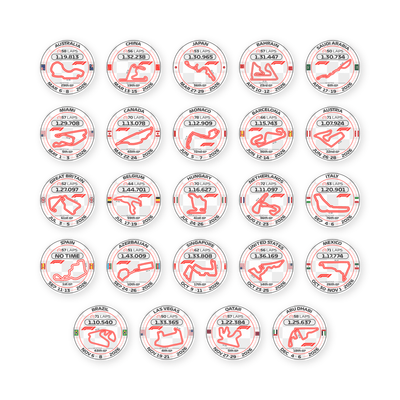 Bundel van Alle 24 Formule 1 Tracks 2026