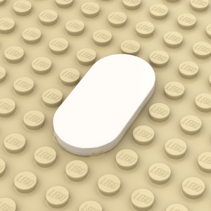 Tegel 2x4 Rond Wit Personaliseren (66857)