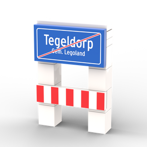 Minibuild - Plaatsnaambord met Gemeentenaam Einde Markering