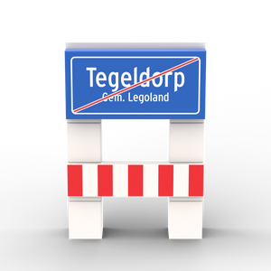 Minibuild - Plaatsnaambord met Gemeentenaam Einde Markering