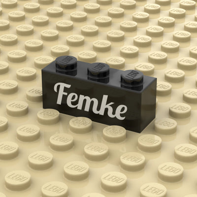 Steen 1x3 Kleur met Tekst (3622)