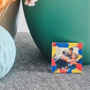 Puzzle 8x8 Farbige Steine ​​Rahmen - Inkl. Grundplatte