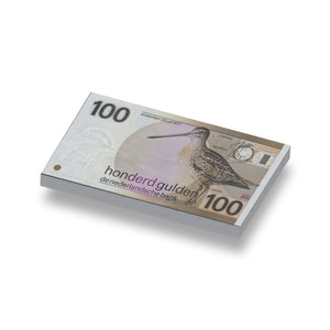 Speelgeld Nederlandse Guldens 100 gulden geprint op 1x2 LEGO® tegel