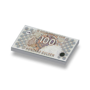 Speelgeld Nederlandse Guldens 100 gulden geprint op 1x2 LEGO® tegel
