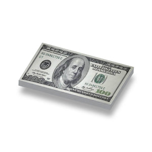Speelgeld United States 100 dollar geprint op 1x2 witte LEGO® tegel