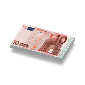 Speelgeld Euros 10 euro geprint op een witte nieuwe 1x2 LEGO® tegel