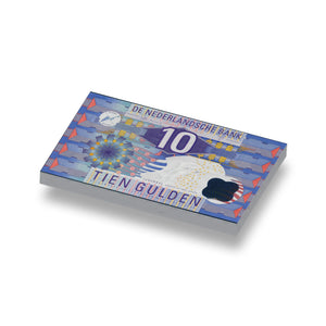 Speelgeld Nederlandse Guldens 10 gulden geprint op een 1x2 LEGO® tegel