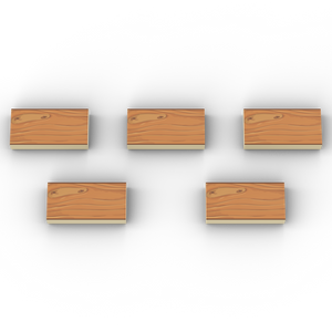 LEGO Laminaat 1x2 tegel. Geprint op 5 nieuwe LEGO tegels