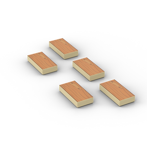 LEGO Laminaat 1x2 tegel. Geprint op 5 nieuwe LEGO tegels