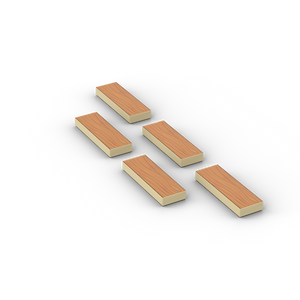 LEGO Laminaat 1x3 tegel. Geprint op 5 nieuwe LEGO tegels