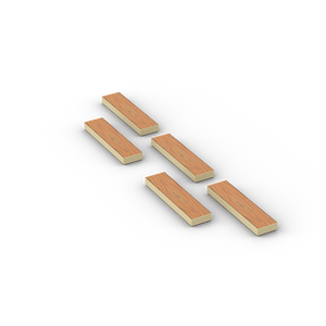 LEGO Laminaat 1x4 tegel. Geprint op 5 nieuwe Tan LEGO tegels