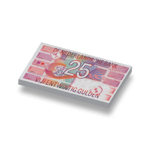 Speelgeld Nederlandse Guldens 25 gulden geprint op een 1x2 LEGO® tegel