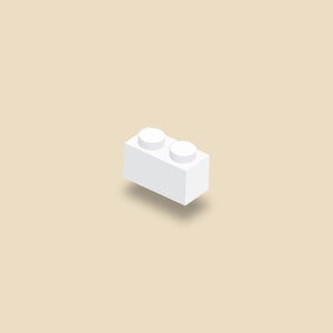 LEGO® Bricks with text 1x2 white