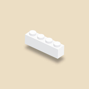 flat white lego brick
