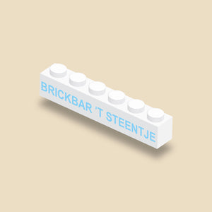 LEGO steen 1x6 printen met eigen tekst of nummer
