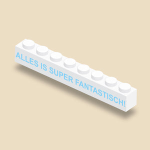 LEGO steen 1x8 printen met eigen tekst of nummer