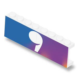 Panel 1x4x2 dubbel breed afbeelding geprint op 2 nieuwe LEGO panels