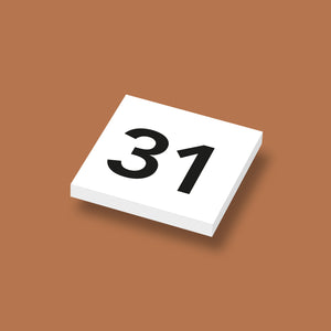 Tegels met tekst 1x1 wit