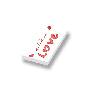 LEGO Valentijn Love Geprint op een nieuwe witte 1x2 LEGO tegel 