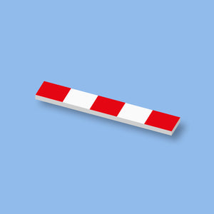 Wegafzetting 1x6 Rood Niet Doorlopend