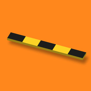 Wegafzetting 1x8 Zwart Niet Doorlopend