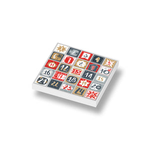 Kerst Adventkalender geprint op een nieuwe 2x2 witte LEGO® tegel