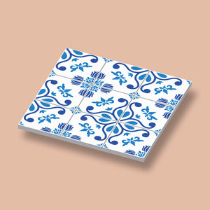 Bundel Delfts Blauw Bloem motief -geprint op 9 nieuwe 2x2 LEGO® tegels