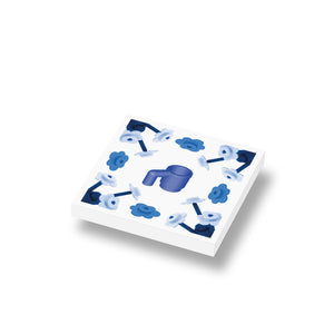 Delfts Blauw LEGO drinkbeker - geprint op een nieuwe 2x2 LEGO® tegel.