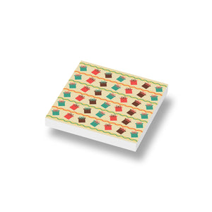 Inpakpapier cadeautjes geprint op een nieuwe 2x2 witte LEGO® tegel