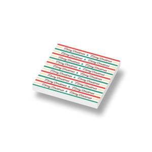 Inpakpapier Merry Christmas geprint op een nieuwe 2x2 witte LEGO tegel