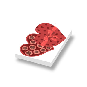 LEGO Valentijn bonbondoos geprint op een nieuwe witte 2x3 LEGO tegel 