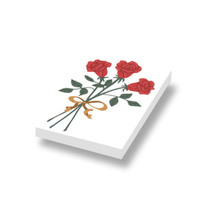 LEGO Valentijn rozen geprint op een nieuwe witte 2x3 LEGO tegel 