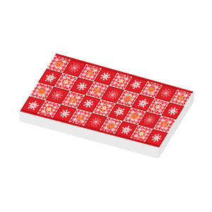 Kerst tafelkleed geprint op een nieuwe 2x6 witte LEGO tegel