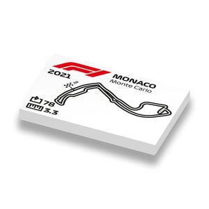 Custom LEGO prints Formule 1 circuit van Monaco op nieuwe LEGO tegels