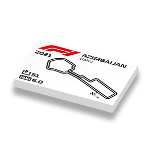 LEGO prints Formule 1 circuit van Azerbaijan op nieuwe LEGO tegels