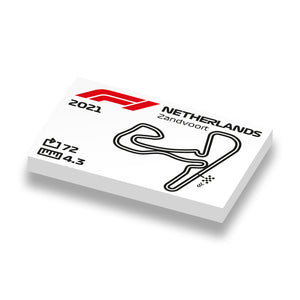LEGO prints Formule 1 circuit van Zandvoort op nieuwe 2x3 LEGO tegels