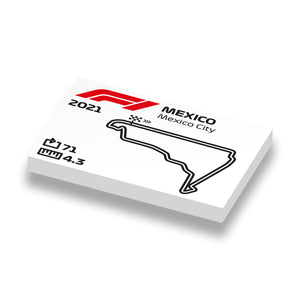 LEGO prints Formule 1 circuit van Mexico op nieuwe 2x3 LEGO tegels