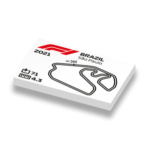 LEGO prints Formule 1 circuit van Interlagos op nieuwe 2x3 LEGO tegels