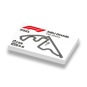 LEGO prints Formule 1 circuit van Abu Dhabi op nieuwe 2x3 LEGO tegels