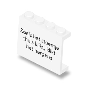 Panel weiß 1x4x3 mit Text